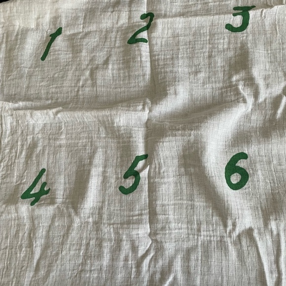 C. R. Gibson Baby Jungle / Safari Muslin Month Milestone Blanket - Picture 3 of 8